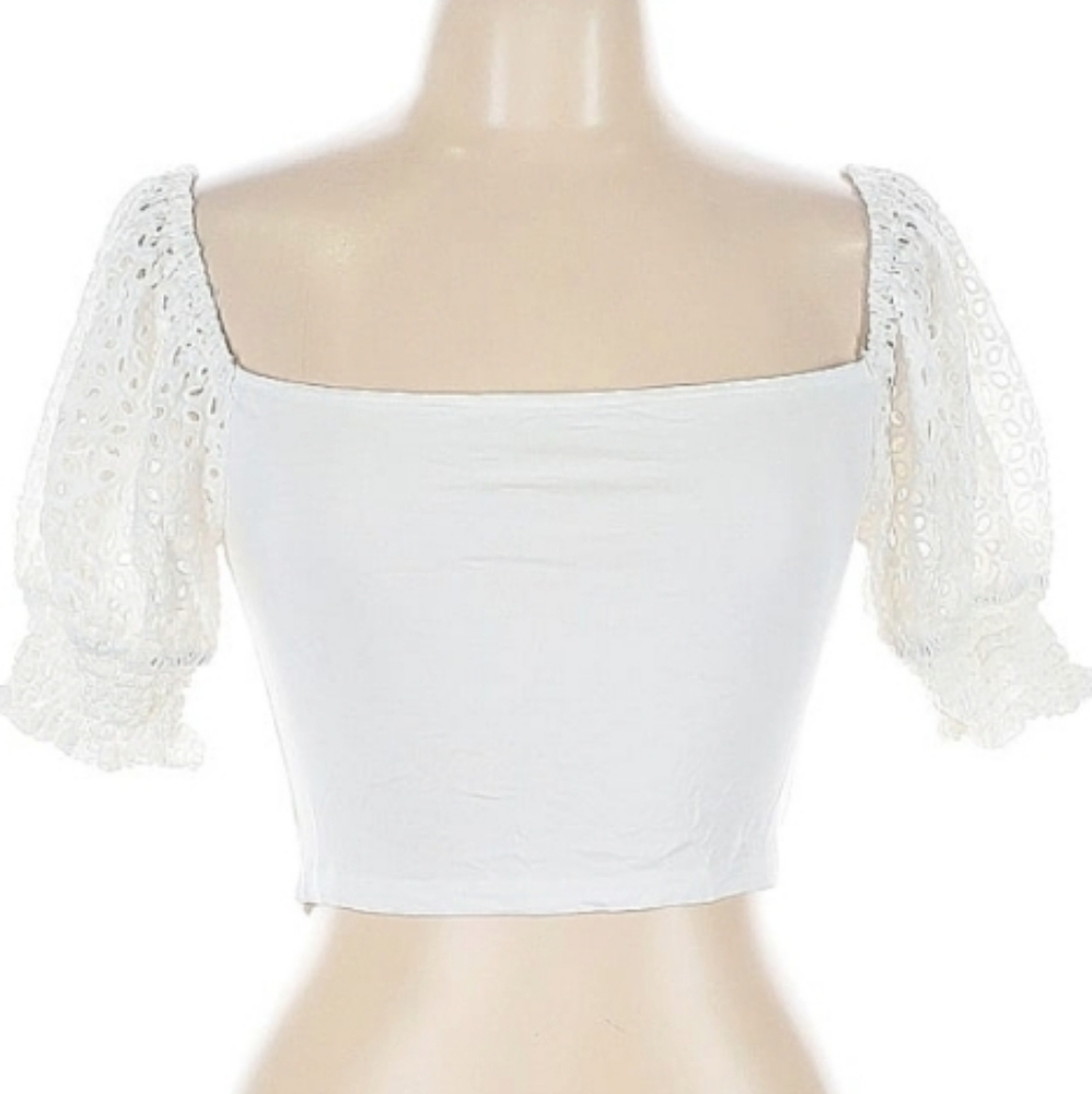 Sabo Skirt White Lace Crop Top